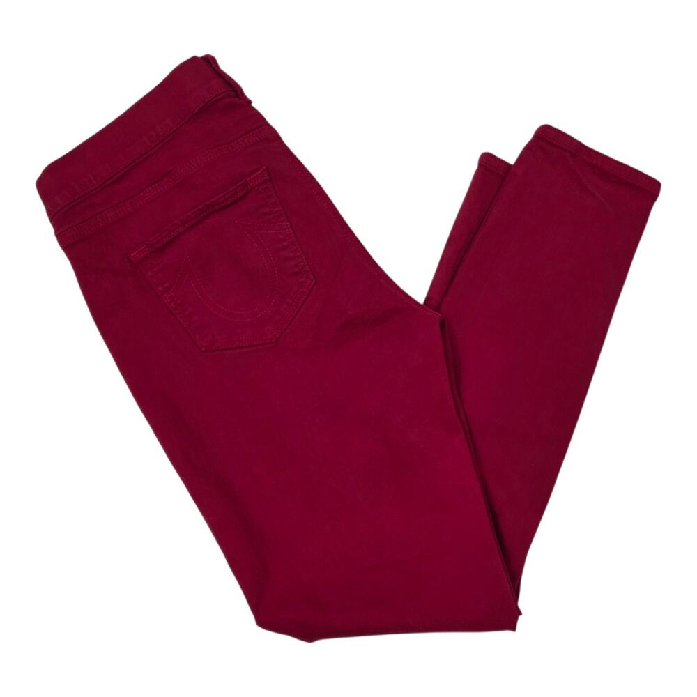 Y2K True Religion Red Skinny Jean Leggings Womens XL Stretch Jeggings - Picture 3 of 9